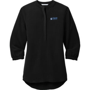 Ladies 3/4-Sleeve Textured Crepe Tunic